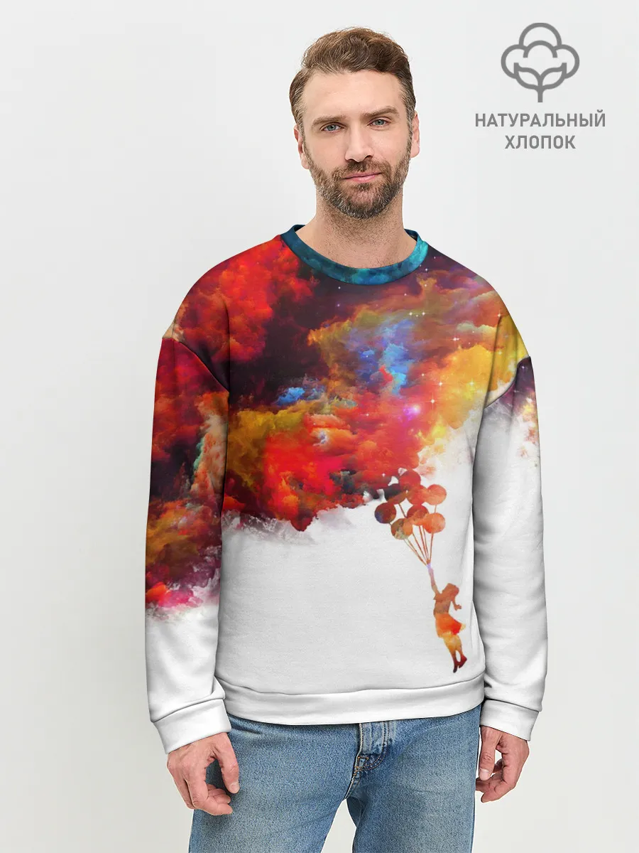 Мужской свитшот базовый / Девочка с шарами