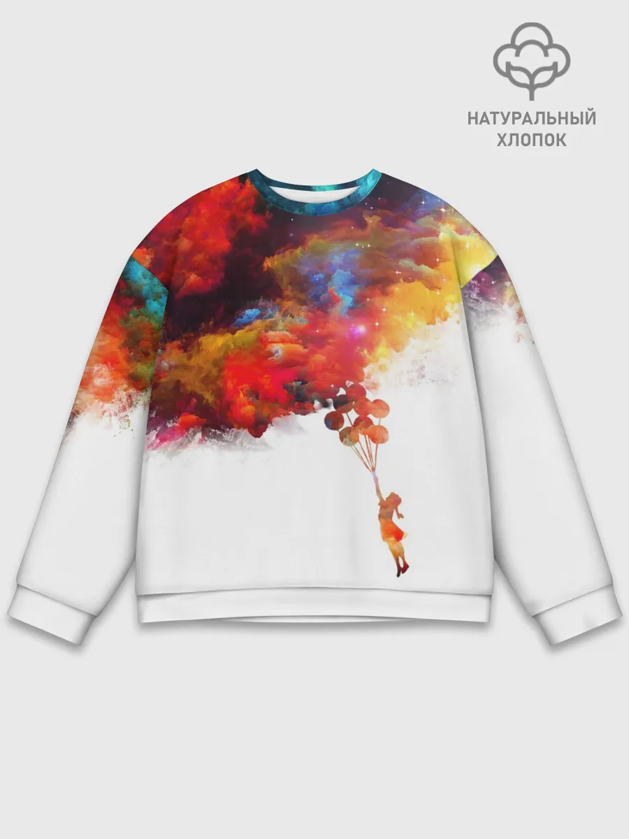 Мужской свитшот базовый / Девочка с шарами