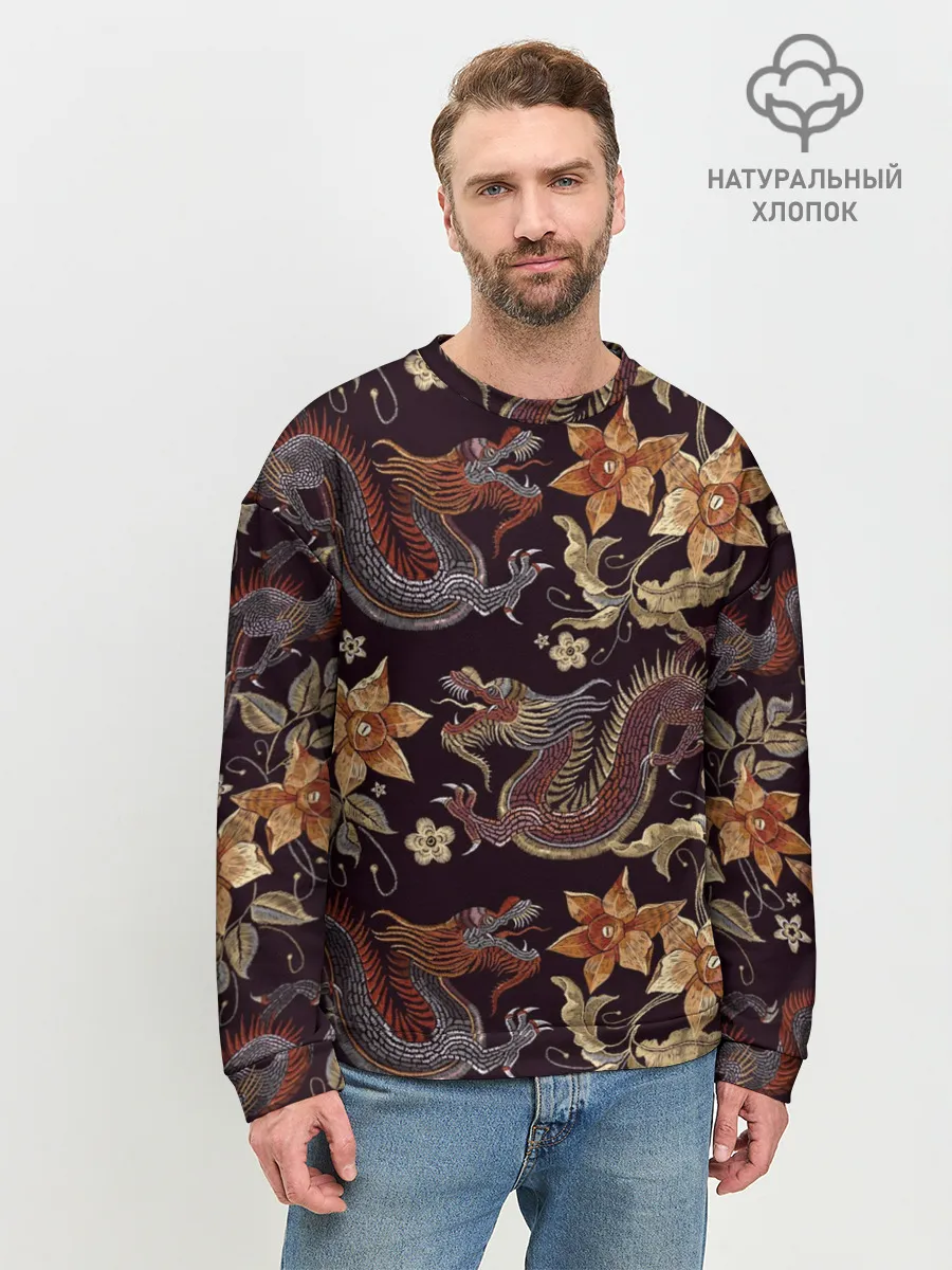 Мужской свитшот базовый / Японские драконы