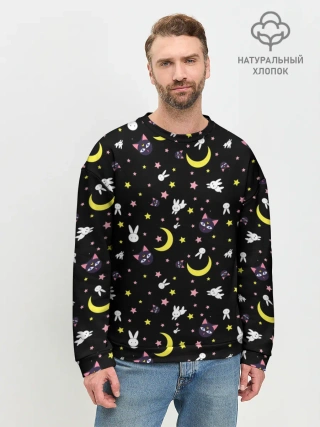 Мужской свитшот базовый / Sailor Moon Pattern