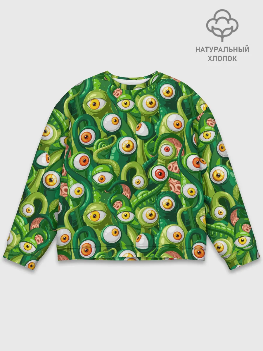 Мужской свитшот базовый / Щупальца с глазами