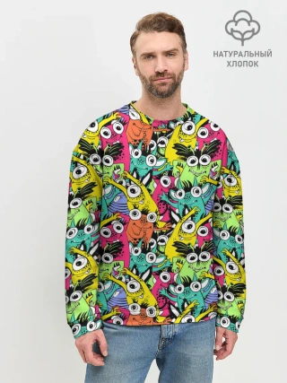 Мужской свитшот базовый / Весёлые монстры