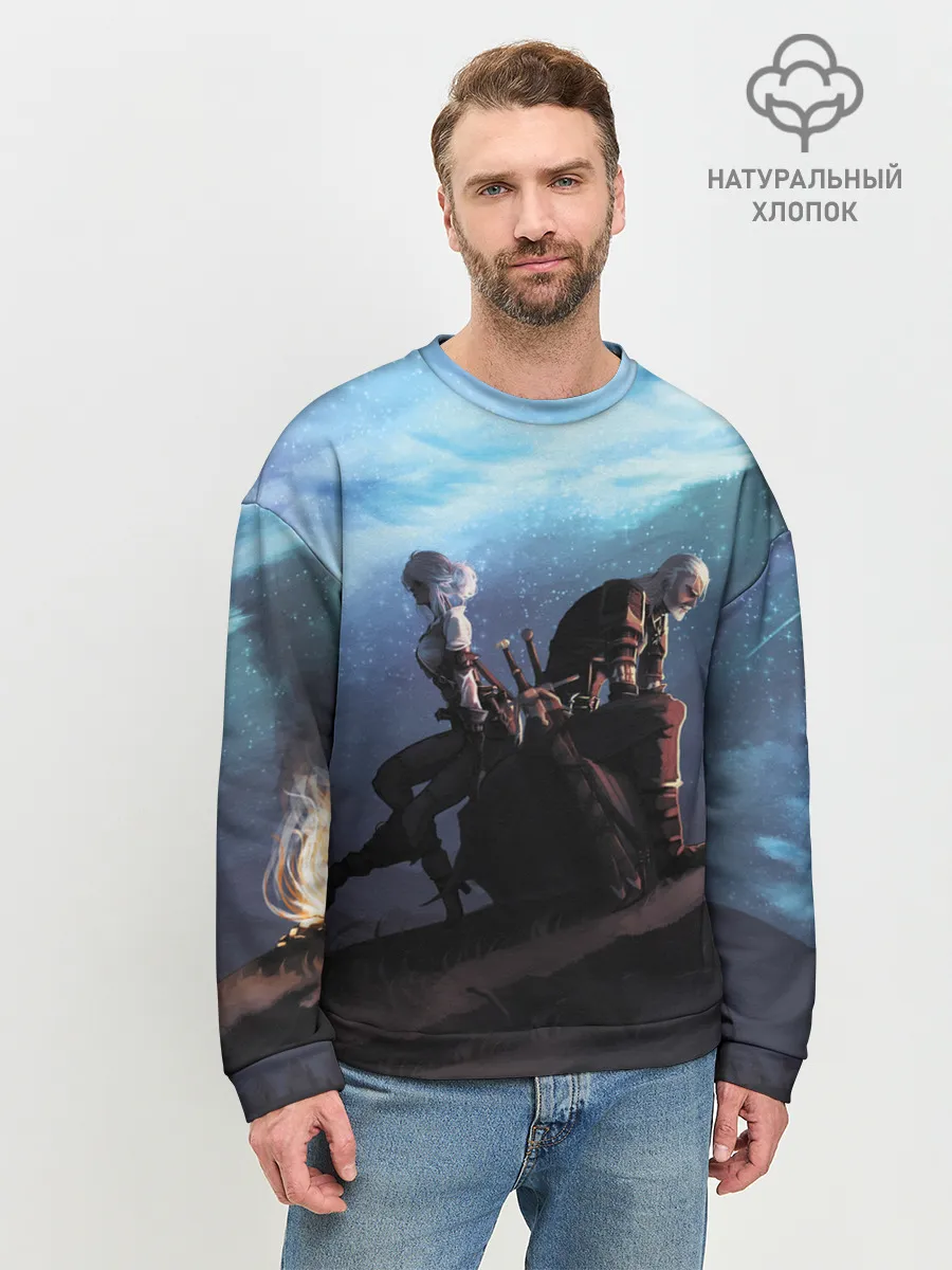 Мужской свитшот базовый / Цири И Геральд
