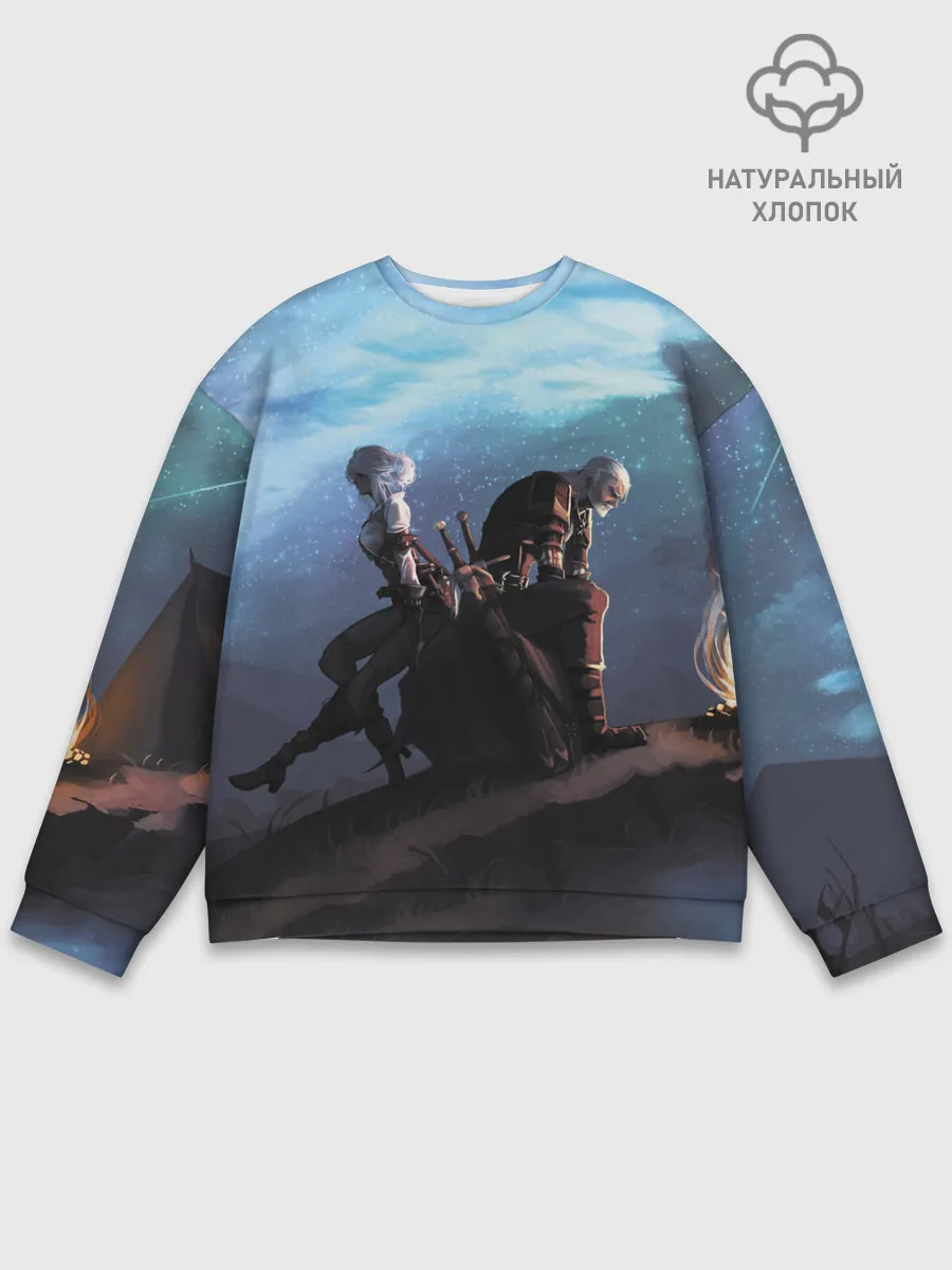 Мужской свитшот базовый / Цири И Геральд