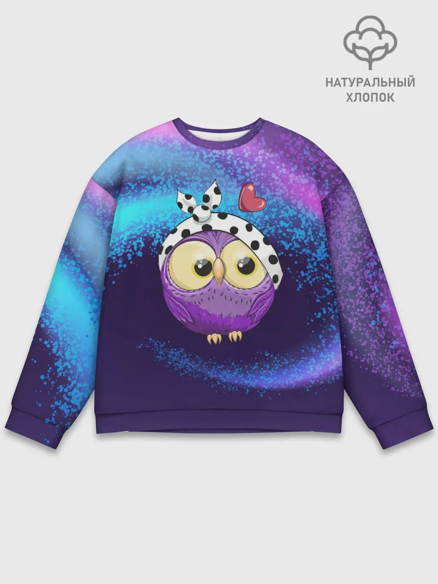 Мужской свитшот базовый / Стильная сова