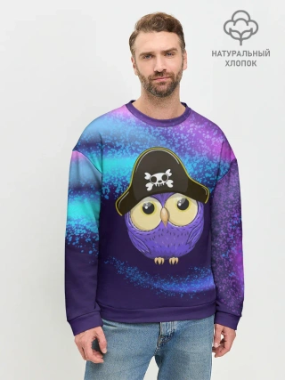 Мужской свитшот базовый / Сова пират