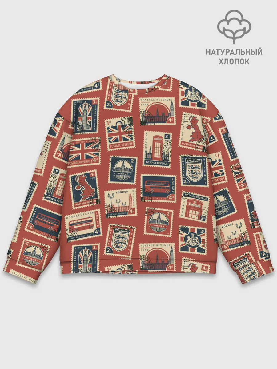Мужской свитшот базовый / Марки Великобритании