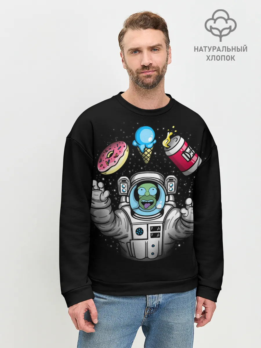 Мужской свитшот базовый / Гомер в космосе