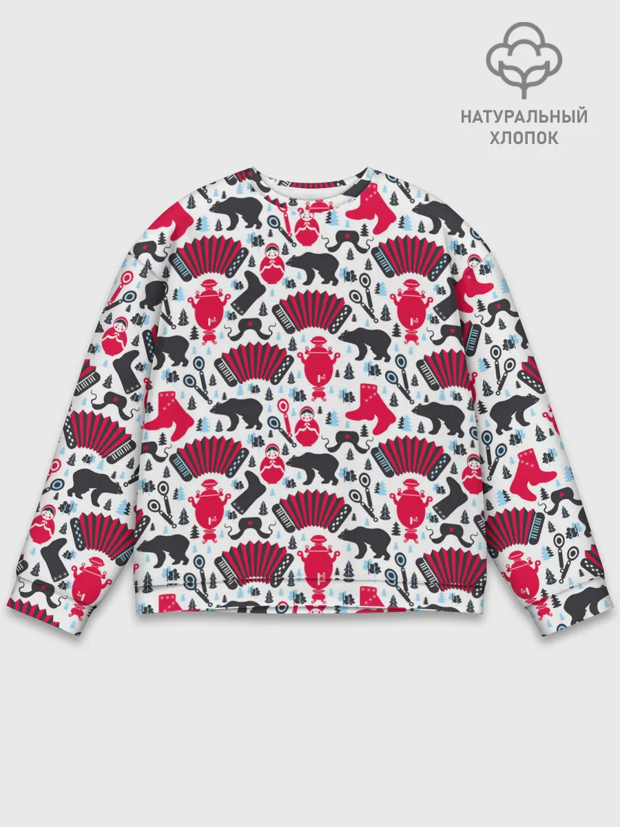 Мужской свитшот базовый / Русский орнамент