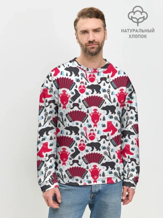 Мужской свитшот базовый / Русский орнамент