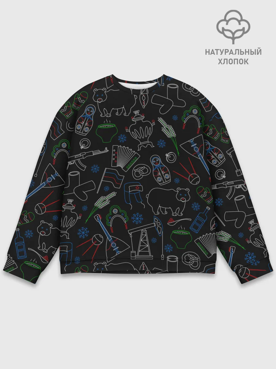 Мужской свитшот базовый / Русский орнамент