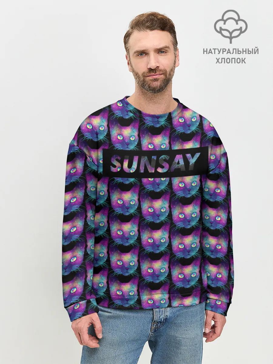 Мужской свитшот базовый / Cat Space