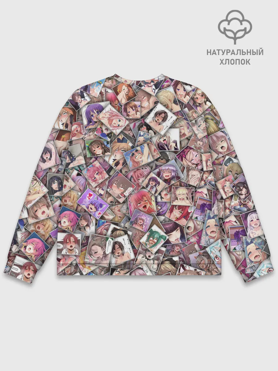 Мужской свитшот базовый / Ахегао цвет