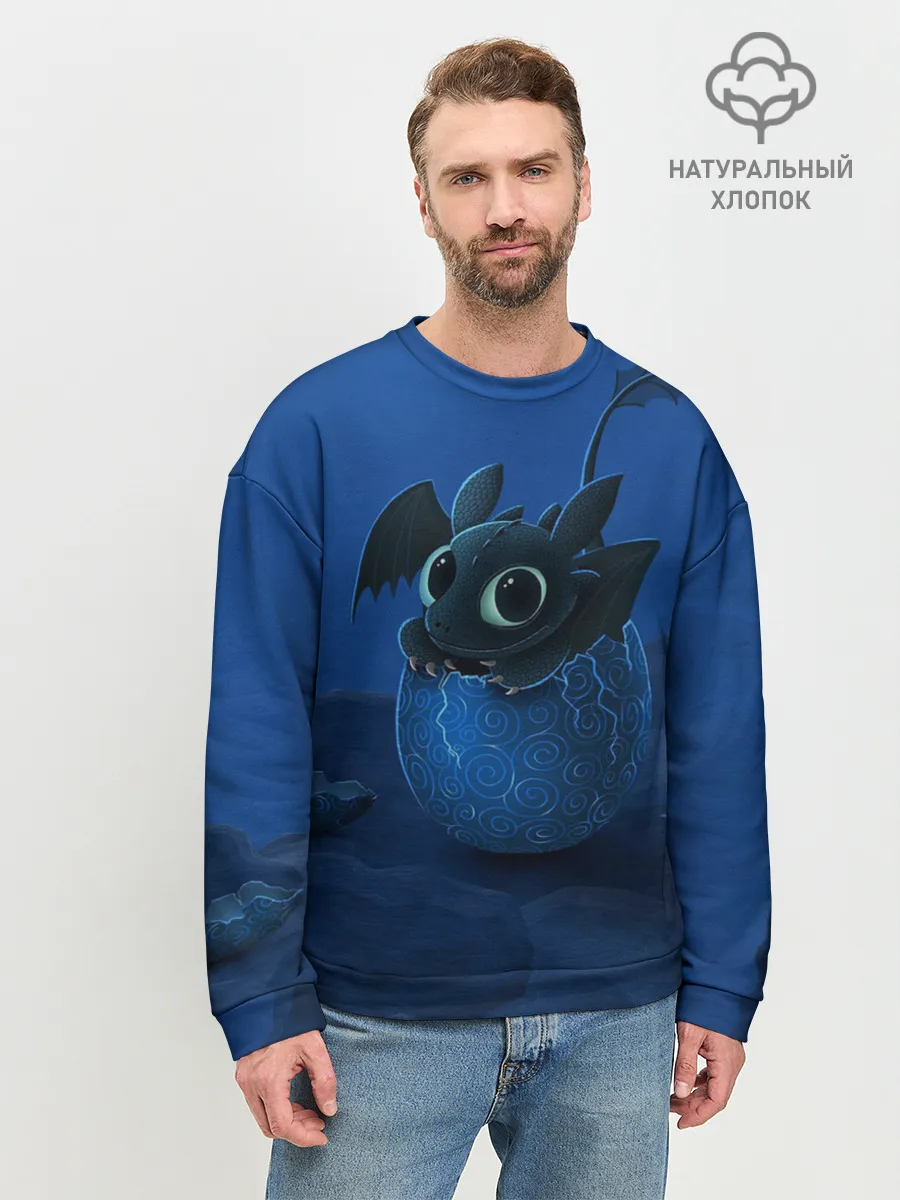 Мужской свитшот базовый / Малыш Беззубик