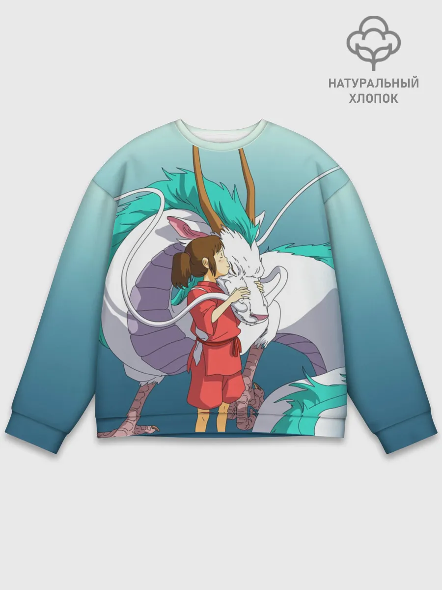 Мужской свитшот базовый / Тихиро целует Хаку