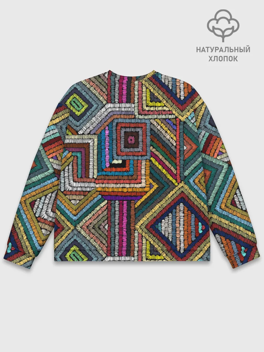 Мужской свитшот базовый / Этнический орнамент