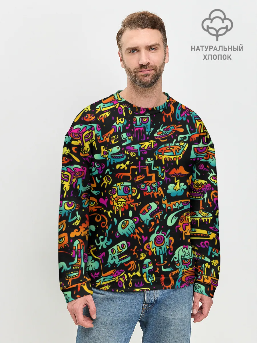 Мужской свитшот базовый / Кислотный Диджей