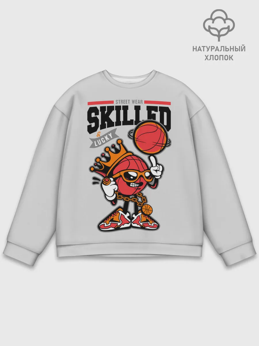 Мужской свитшот базовый / Skilled and lucky