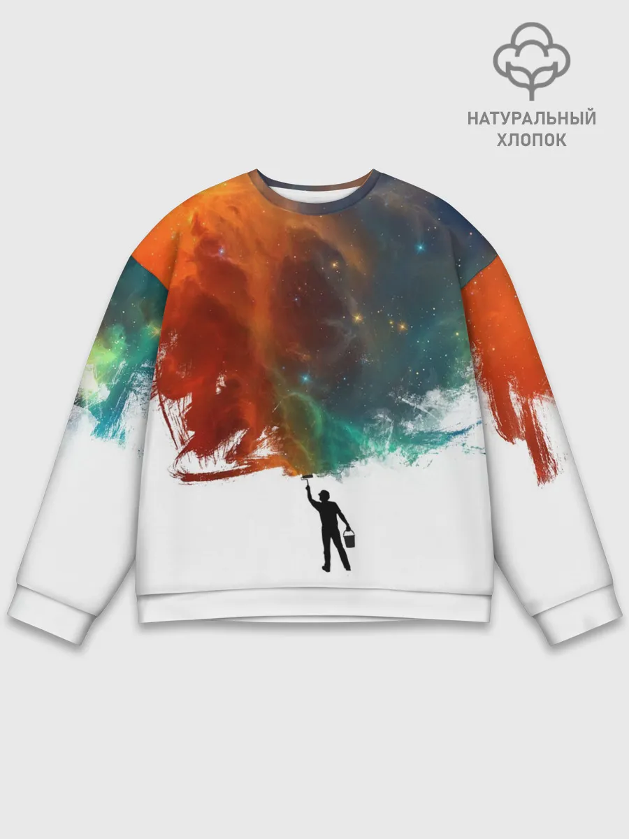 Мужской свитшот базовый / Красим космос
