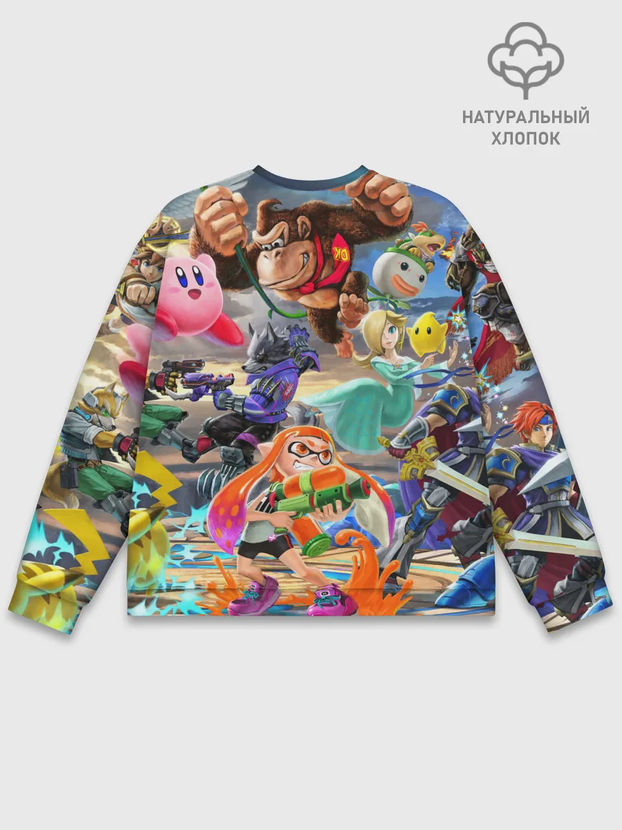 Мужской свитшот базовый / Super Smash Bros ultimate