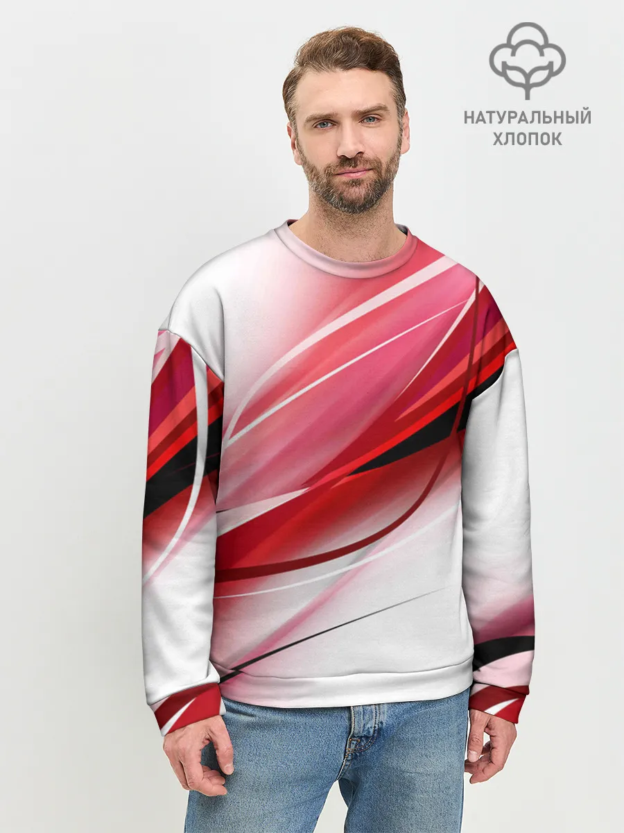 Мужской свитшот базовый / Красная линия