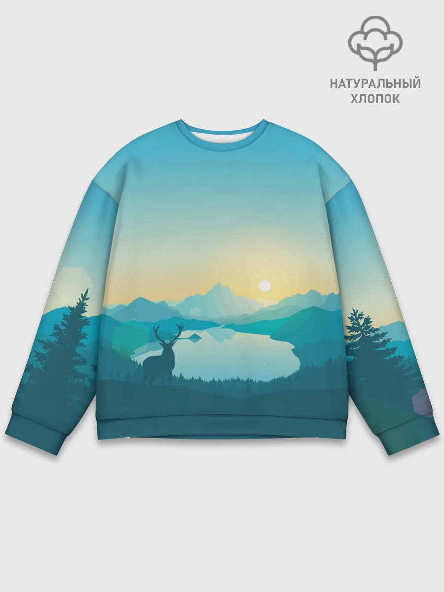 Мужской свитшот базовый / Векторная природа