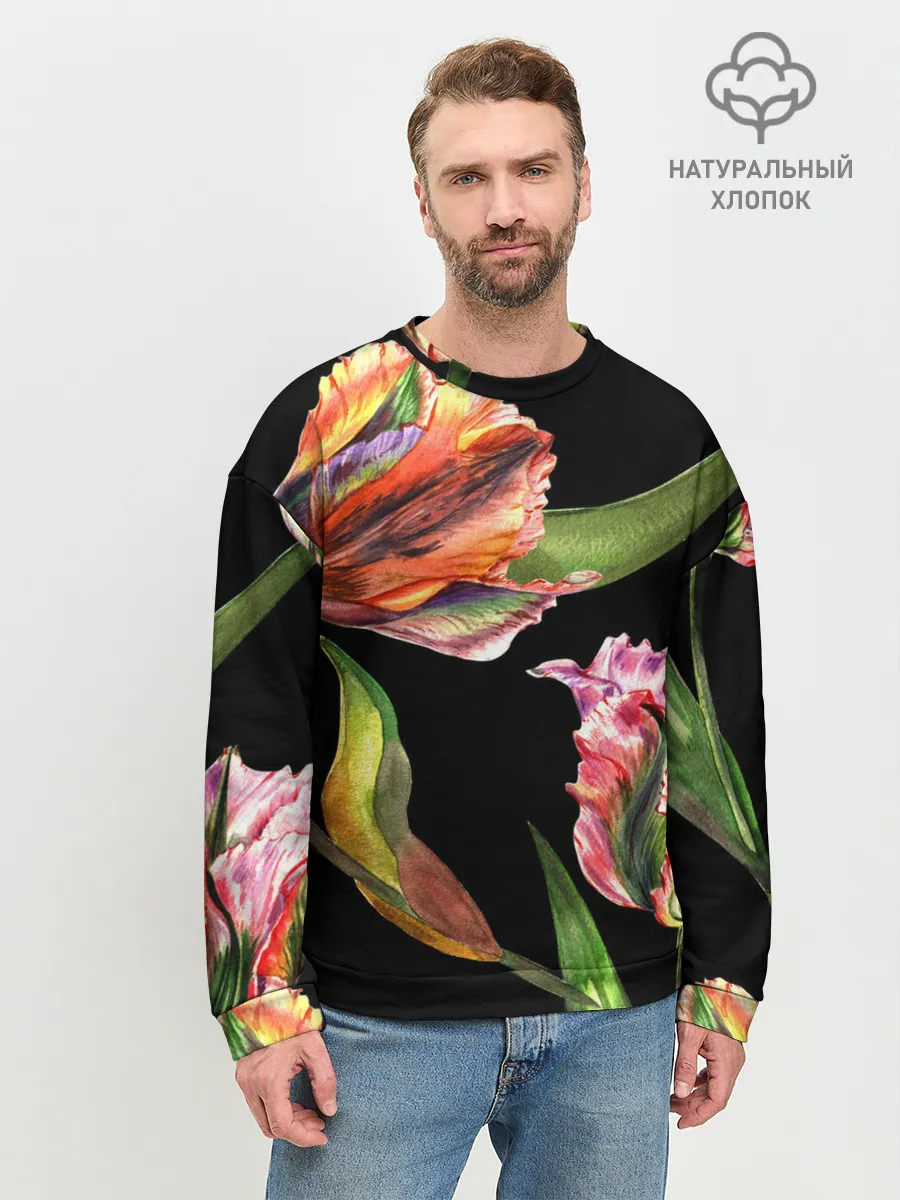Мужской свитшот базовый / Тюльпан