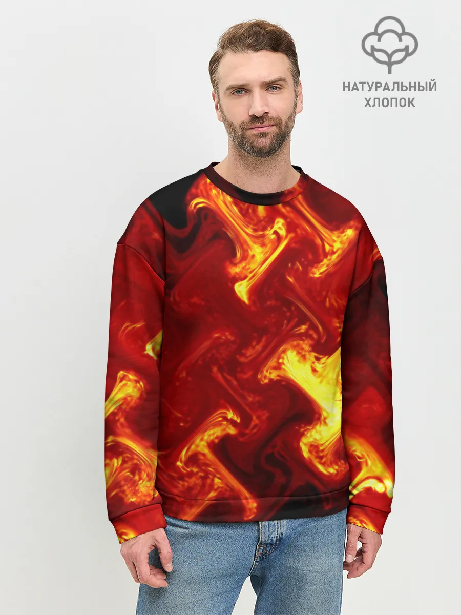 Мужской свитшот базовый / Огненная лава