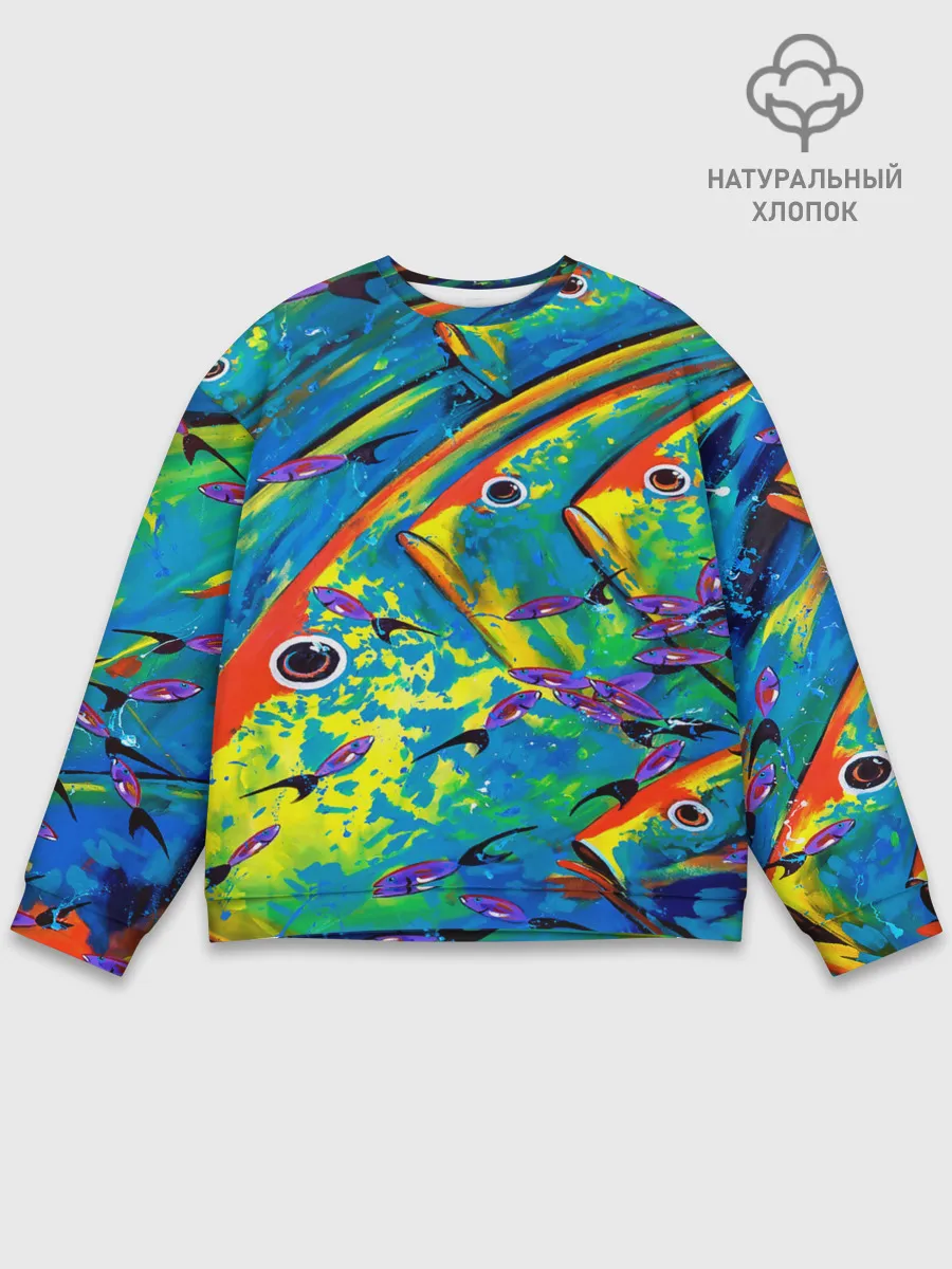 Мужской свитшот базовый / Рыбы