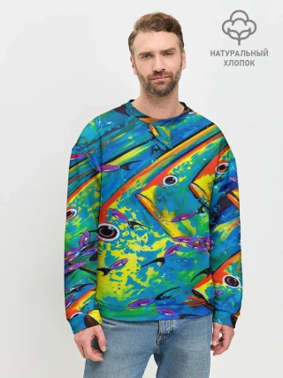 Мужской свитшот базовый / Рыбы