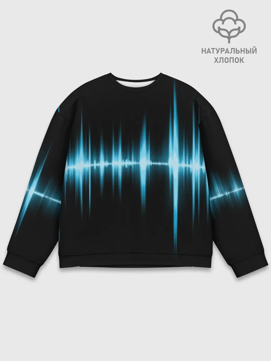 Мужской свитшот базовый / Текстура эквалайзера