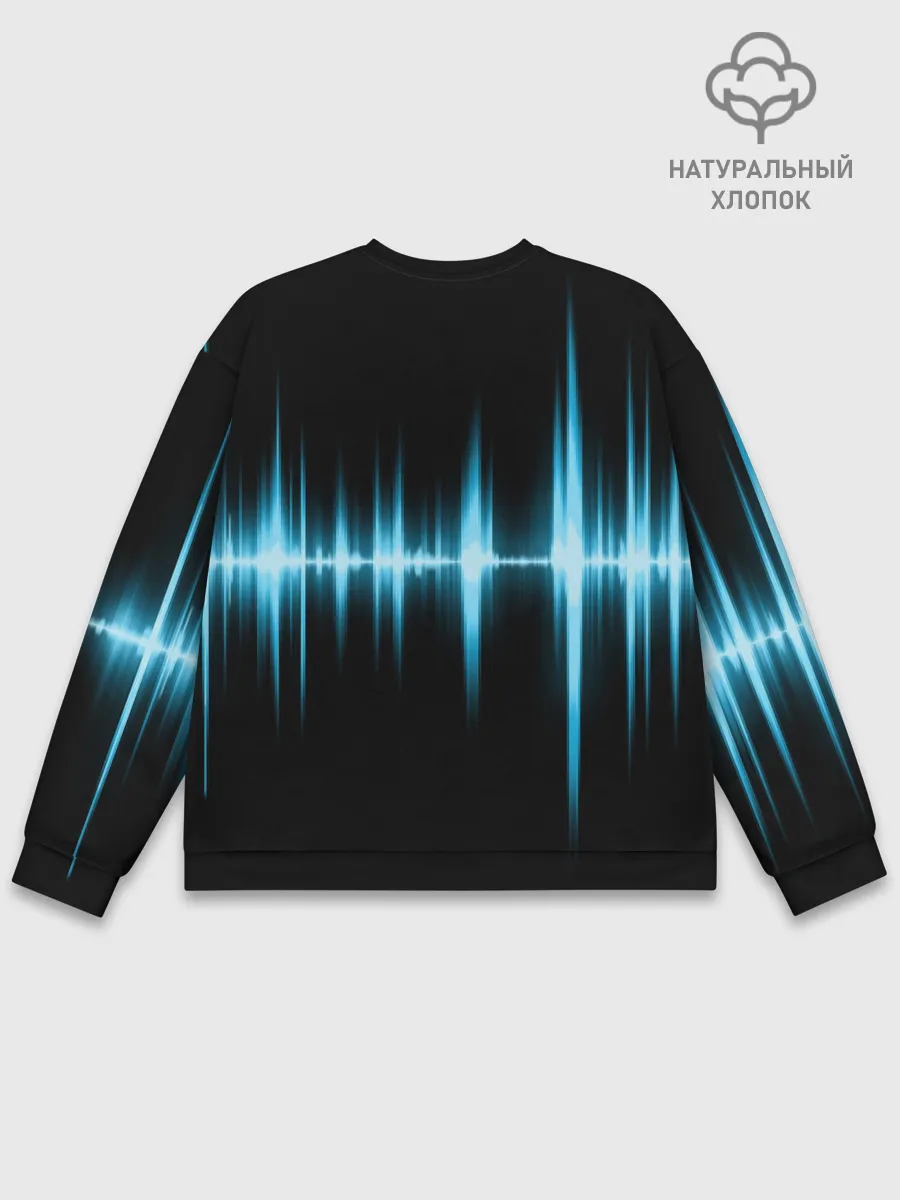 Мужской свитшот базовый / Текстура эквалайзера