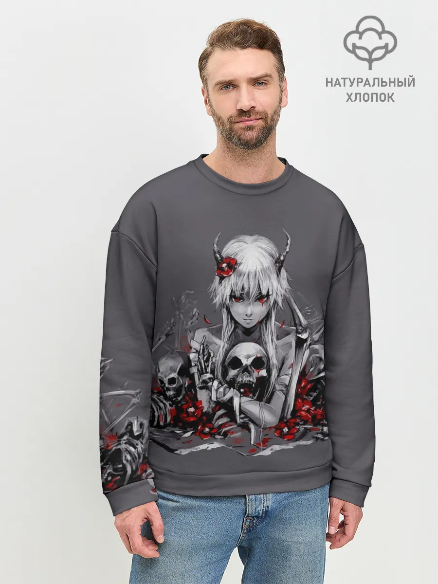 Мужской свитшот базовый / Girl & Death