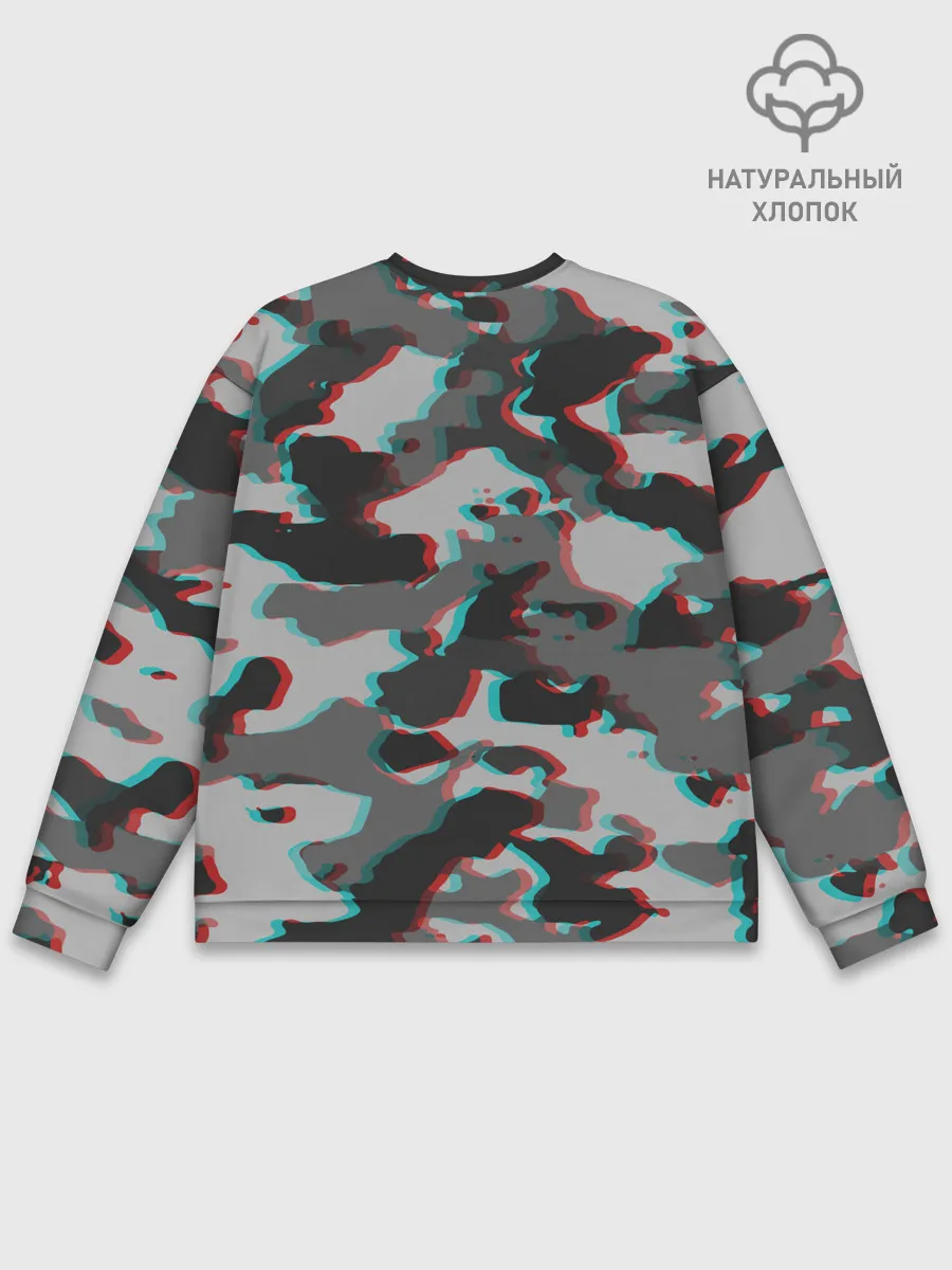 Мужской свитшот базовый / Серый камуфляж