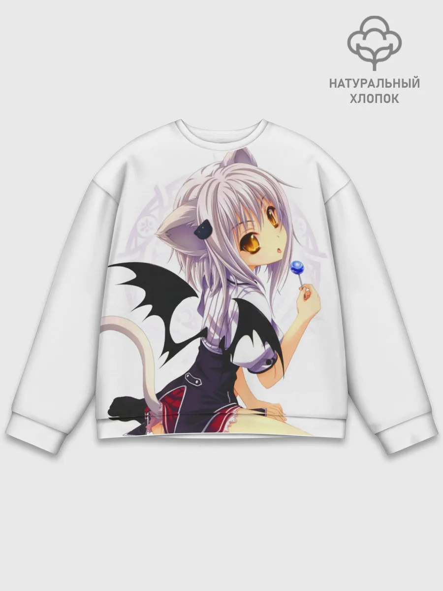 Мужской свитшот базовый / High School DxD, Конэко