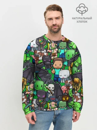 Мужской свитшот базовый / Майнкрафт