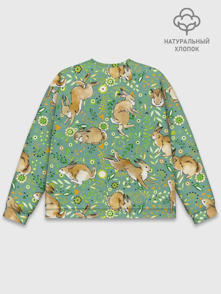 Мужской свитшот базовый / Милые зайчата