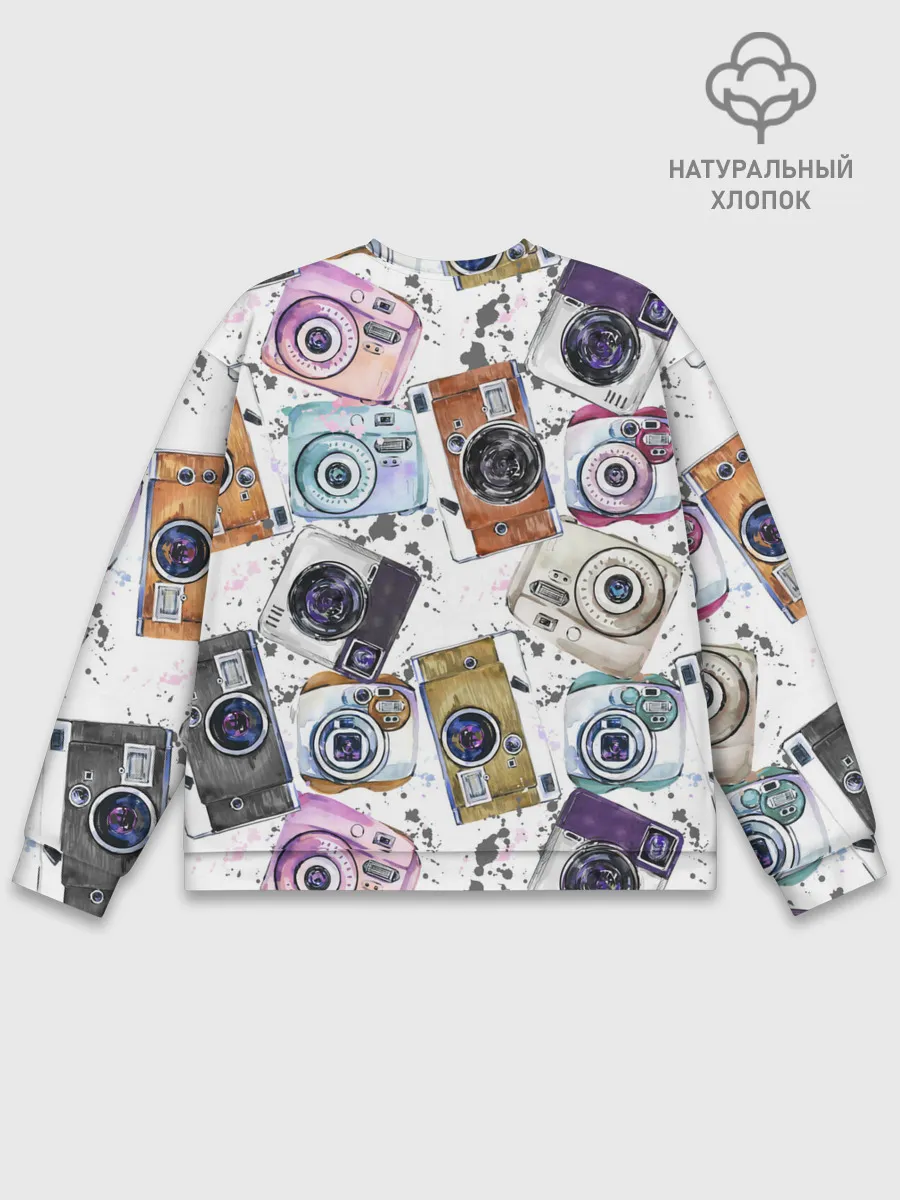 Мужской свитшот базовый / Старинные фотоаппараты