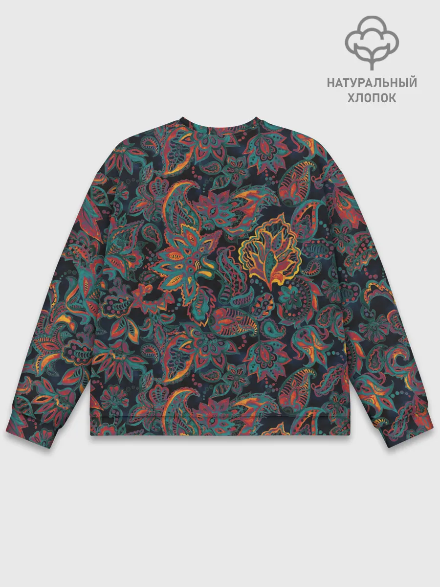 Мужской свитшот базовый / Узор пейсли