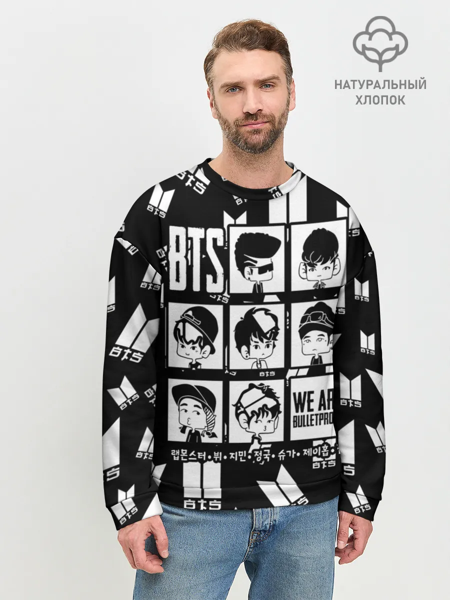 Мужской свитшот базовый / BTS WE ARE BULLETPROOF