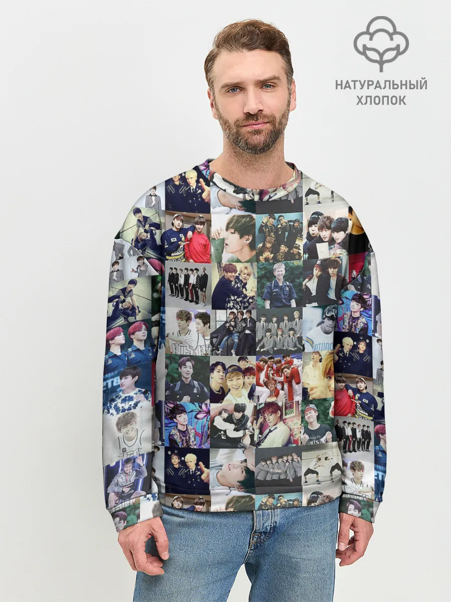 Мужской свитшот базовый / BTS Collage