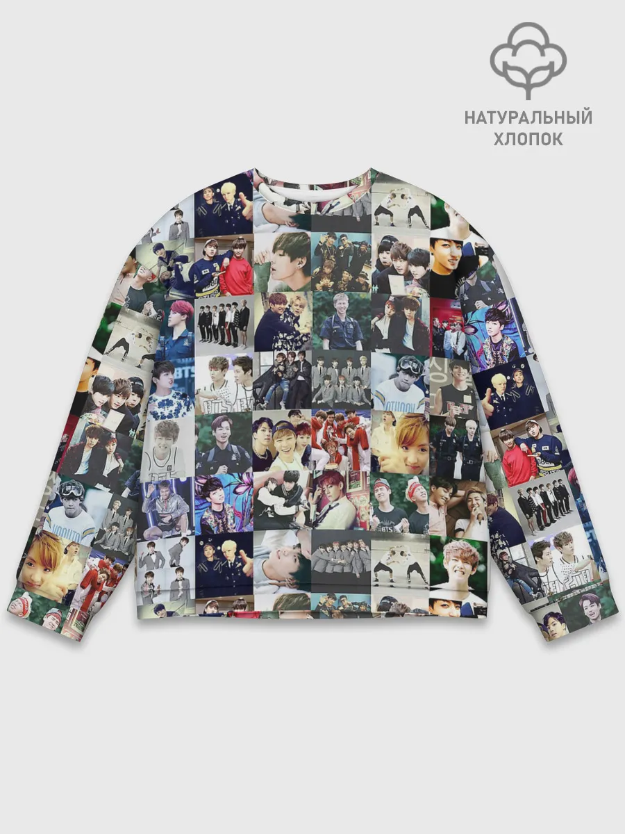 Мужской свитшот базовый / BTS Collage