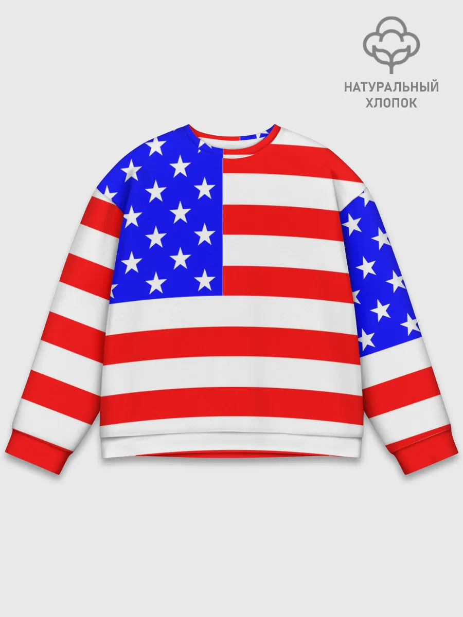 Мужской свитшот базовый / АМЕРИКАНСКИЙ ФЛАГ