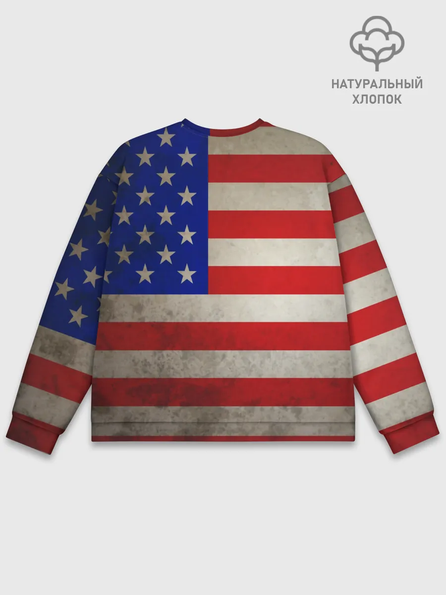 Мужской свитшот базовый / Американский флаг