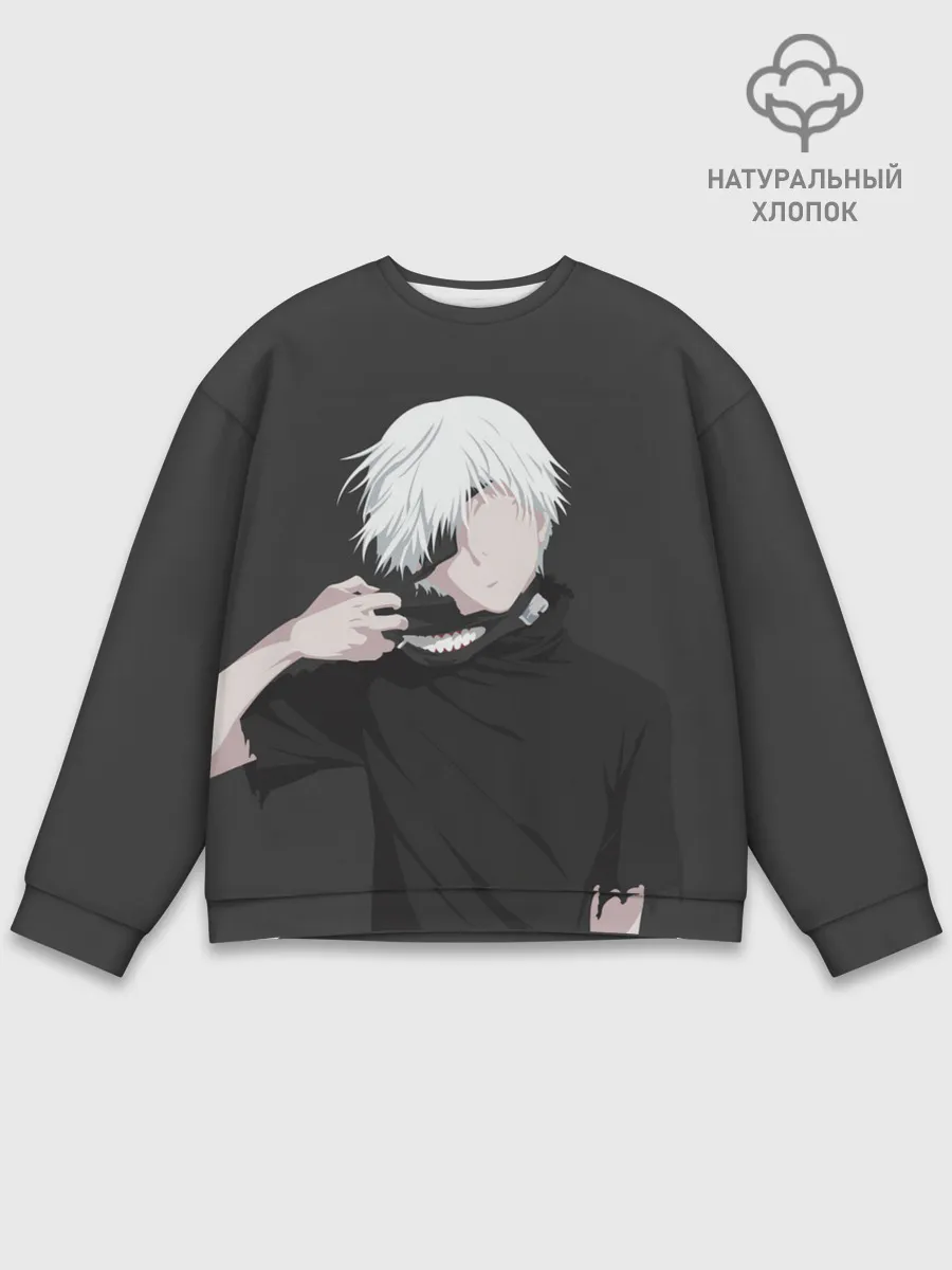 Мужской свитшот базовый / Kaneki Ken снимает маску