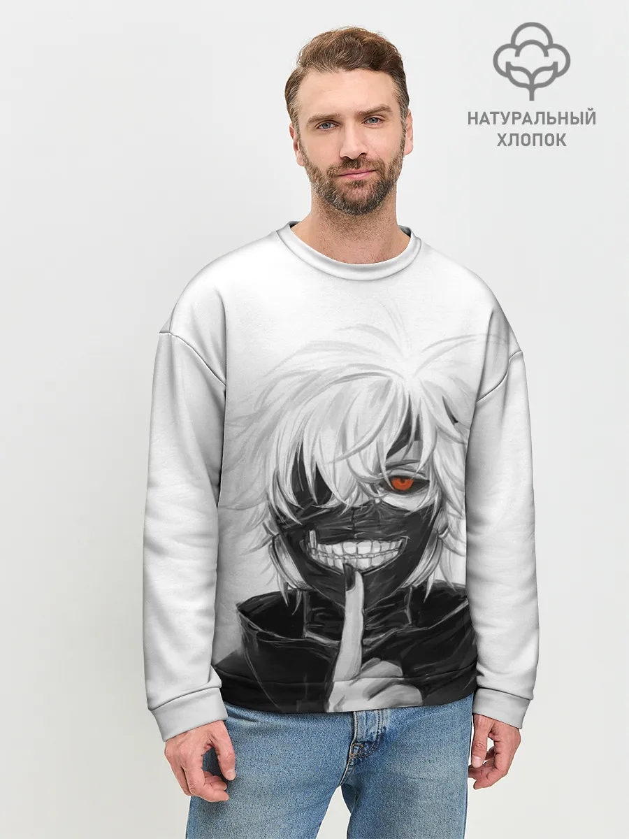 Мужской свитшот базовый / Kaneki Ken в анфас