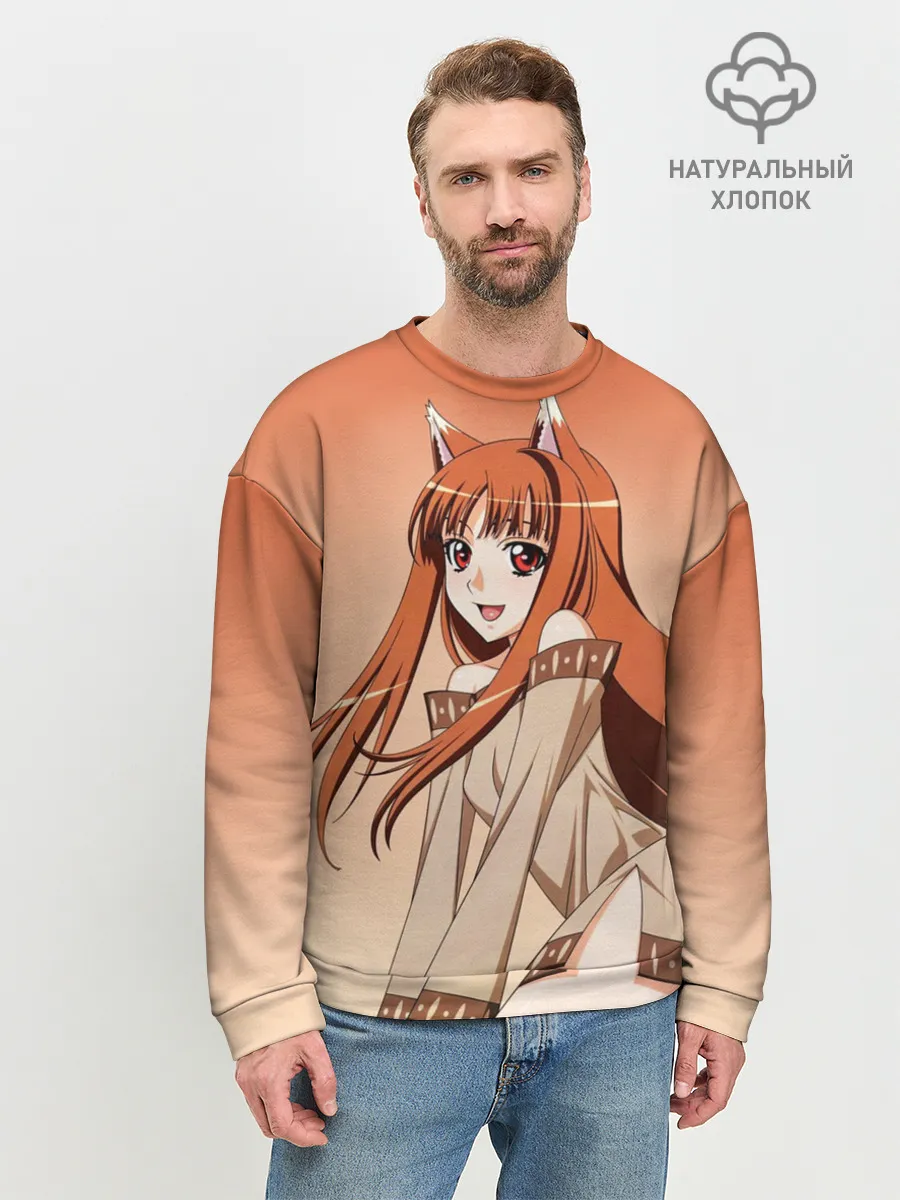 Мужской свитшот базовый / Милая аниме девочка-оборотень