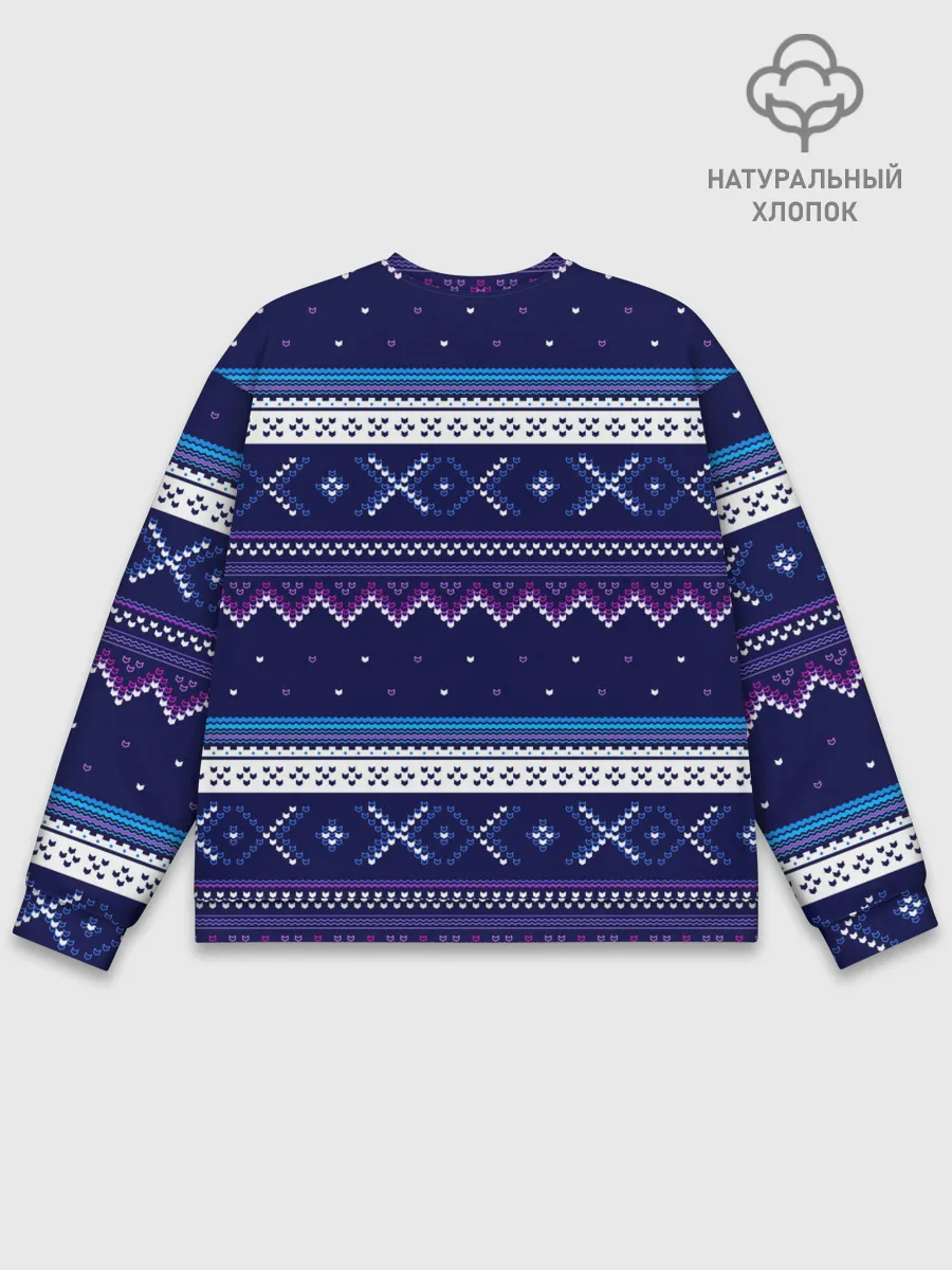 Мужской свитшот базовый / Яркий узор 2