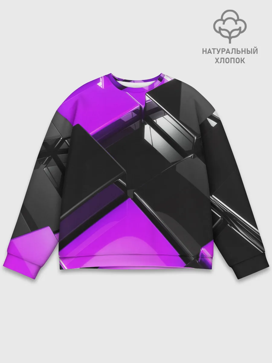 Мужской свитшот базовый / Неоновые кубы