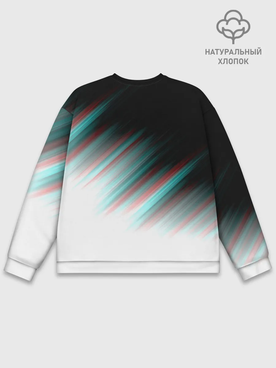 Мужской свитшот базовый / GLITCH STRIPES